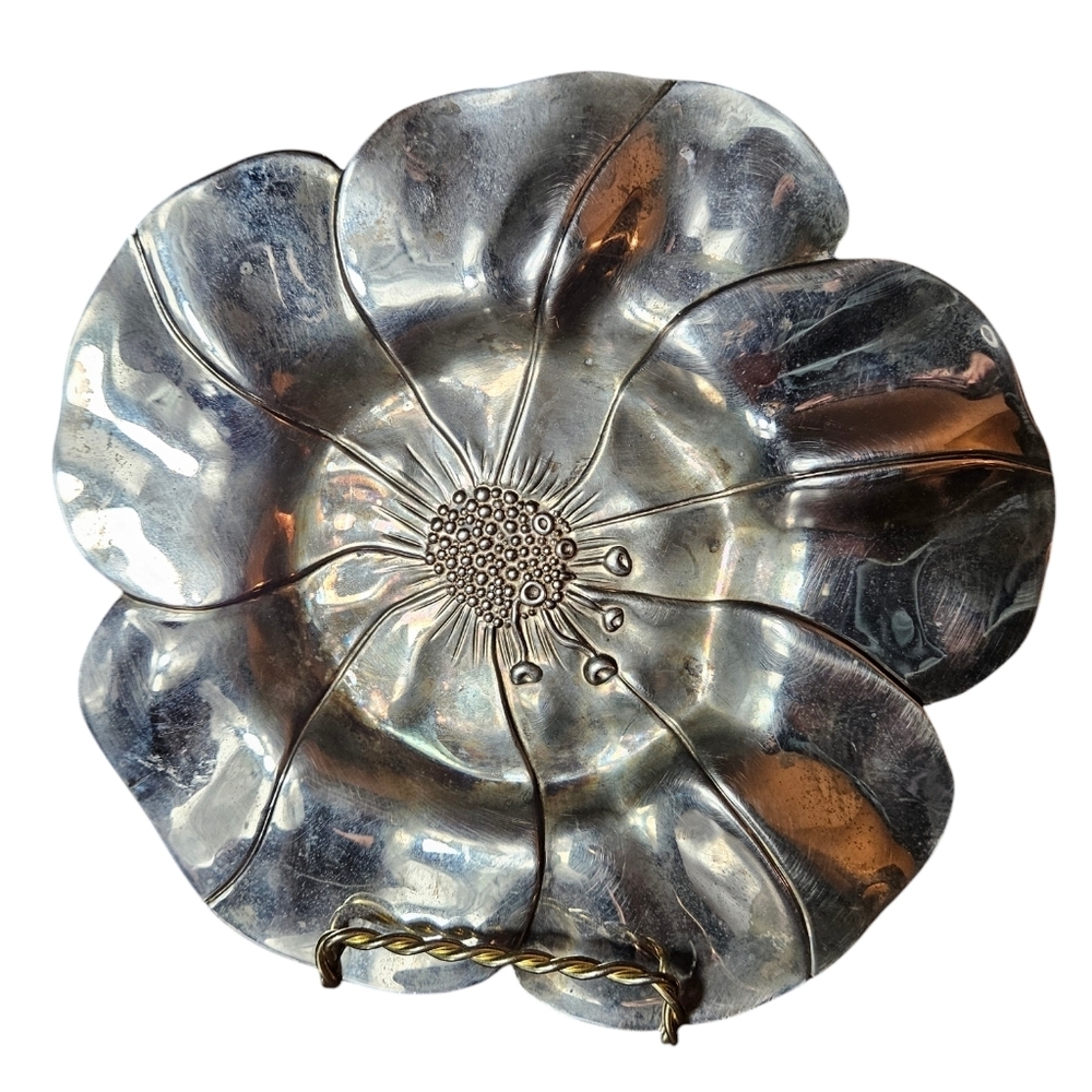 International Silver Co. Poppy flower plate.
